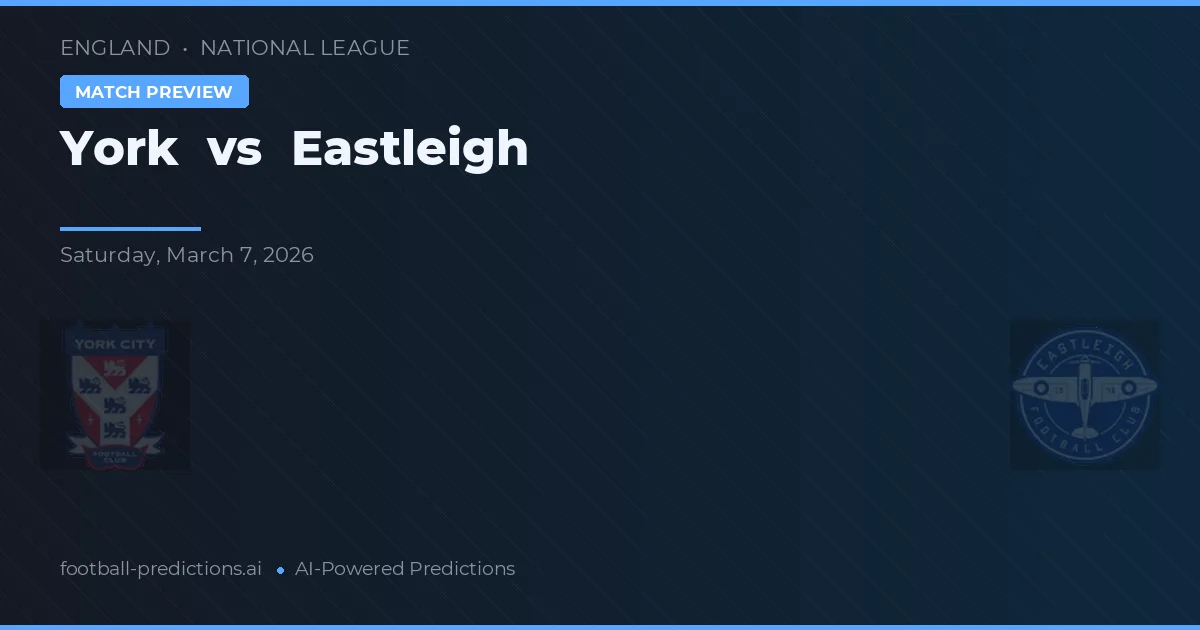 York vs Eastleigh — typy i zapowiedź meczu