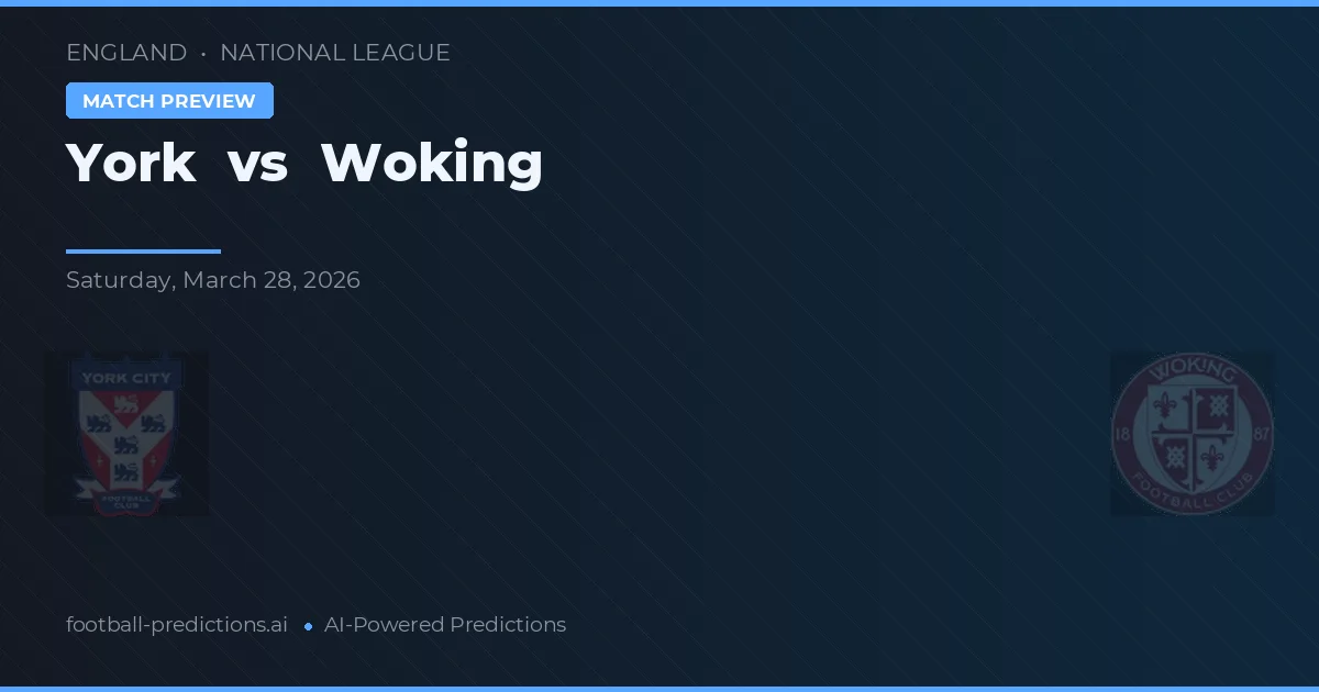 York vs Woking — typy i zapowiedź meczu