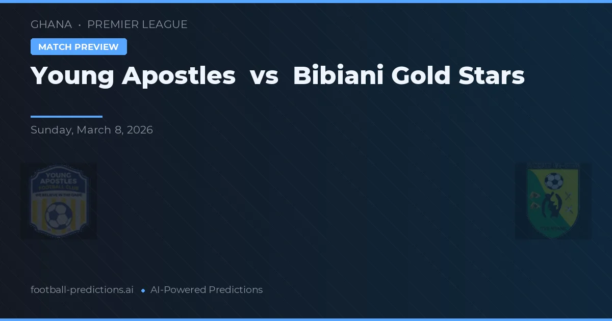 Young Apostles vs Bibiani Gold Stars — typy i zapowiedź meczu