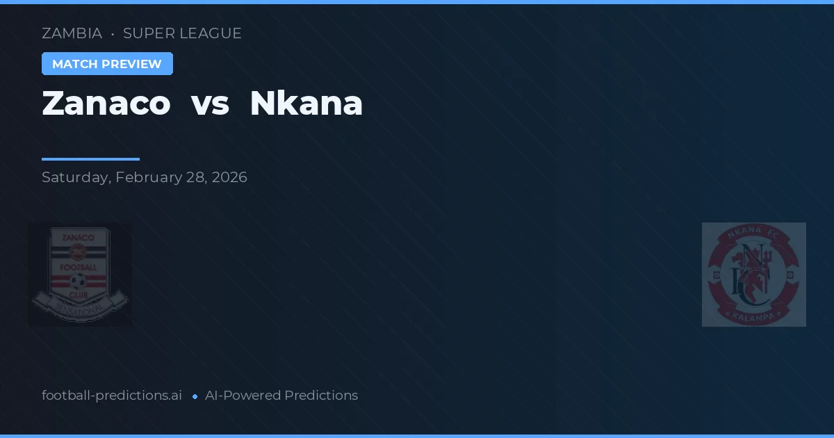 Zanaco vs Nkana — typy i zapowiedź meczu