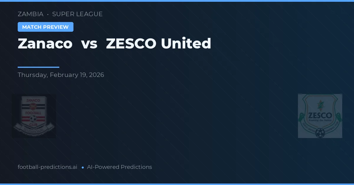 Zanaco vs ZESCO United — typy i zapowiedź meczu