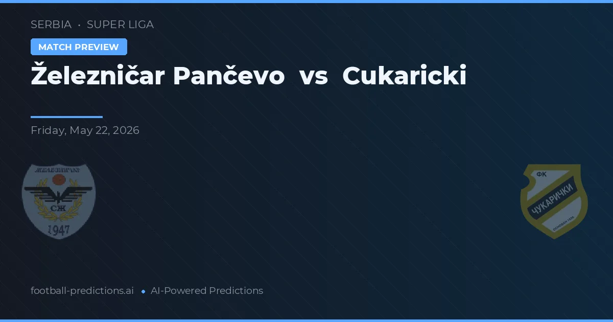 Železničar Pančevo vs Cukaricki — typy i zapowiedź meczu