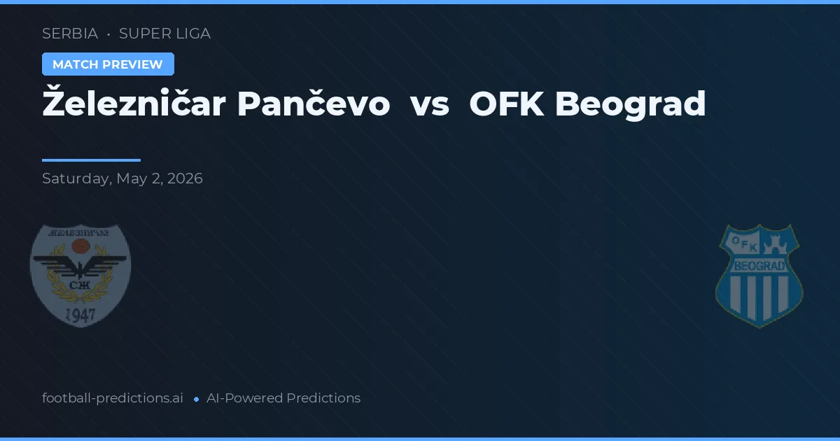 Železničar Pančevo vs OFK Belgrad — typy i zapowiedź meczu