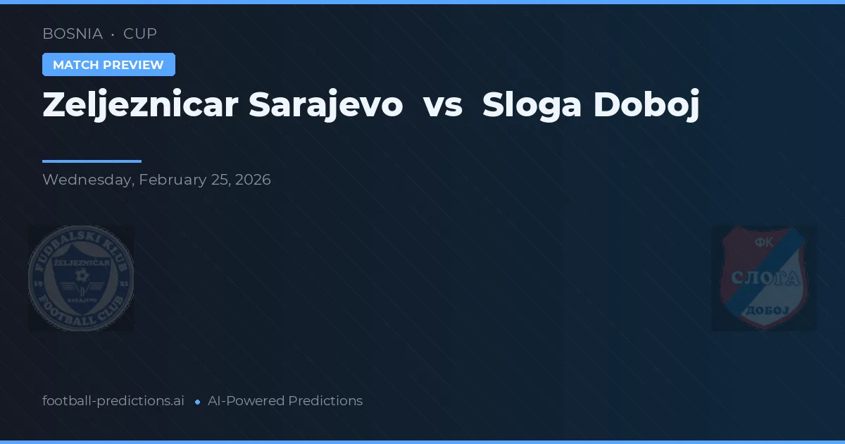 Željezničar Sarajevo vs Sloga Doboj — typy i zapowiedź meczu