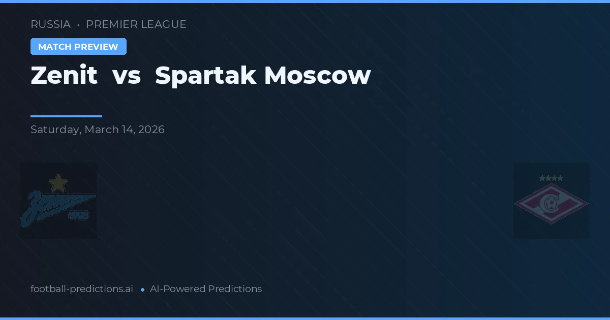 Zenit vs Spartak Moskwa — typy i zapowiedź meczu
