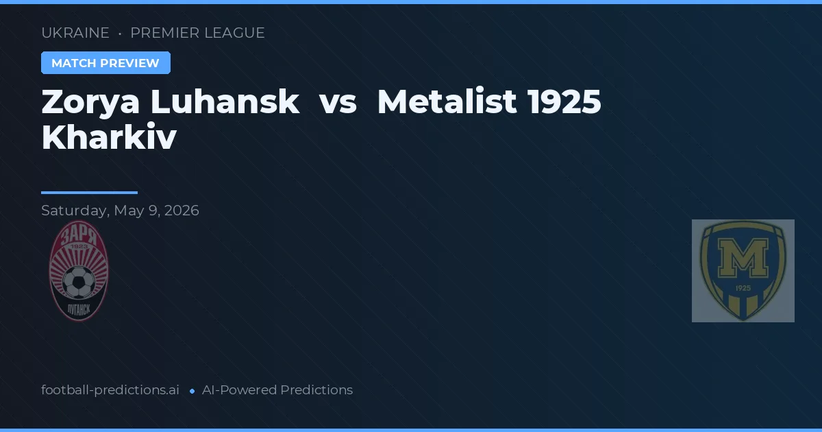 Zorya Luhansk vs Metalist 1925 Charków — typy i zapowiedź meczu