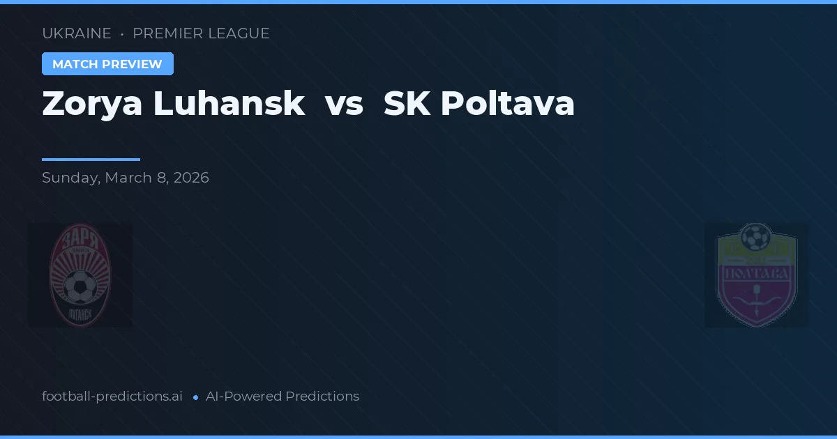 Zorya Luhansk vs SK Poltava — typy i zapowiedź meczu