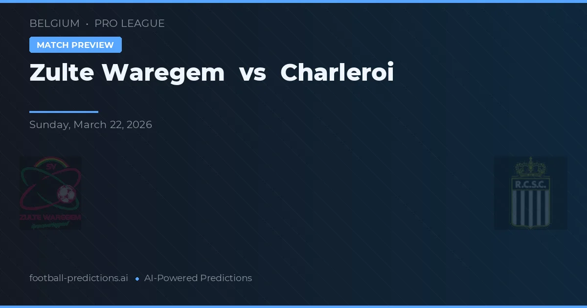 Zulte Waregem vs Charleroi — typy i zapowiedź meczu