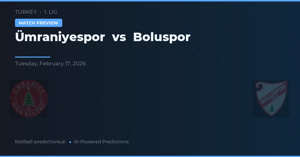 Ümraniyespor vs Boluspor — typy i zapowiedź meczu