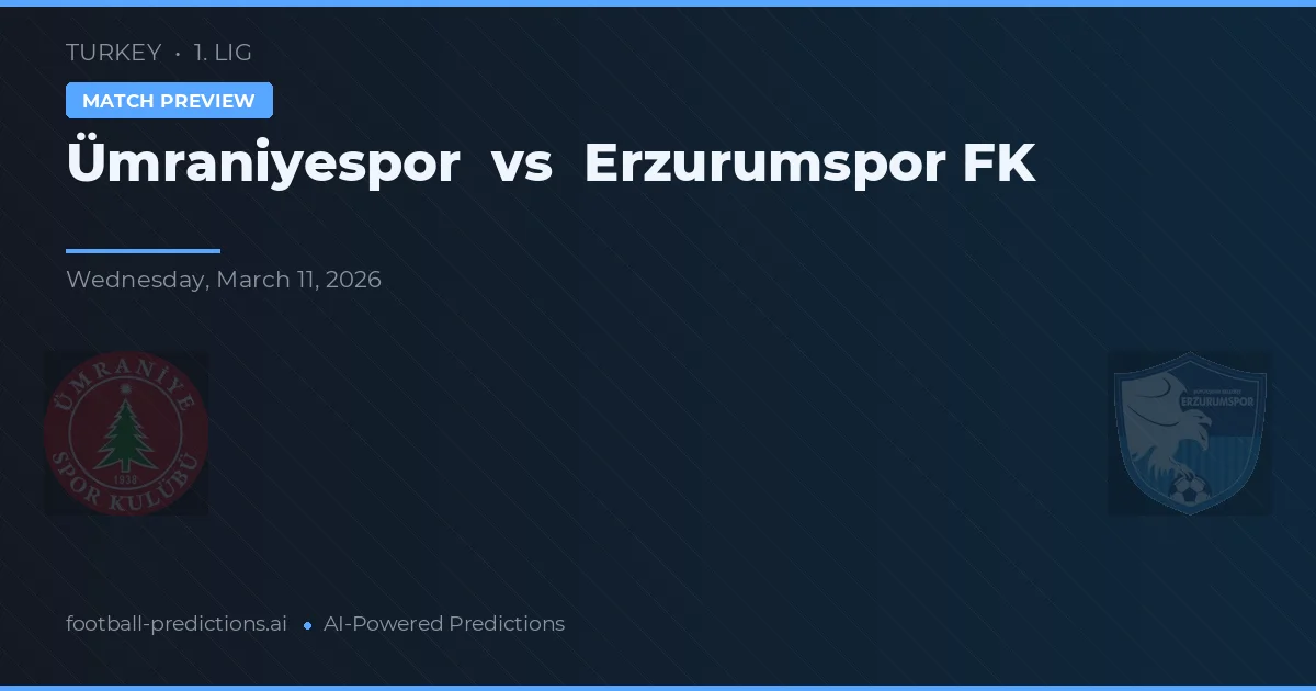 Ümraniyespor vs Erzurumspor FK — typy i zapowiedź meczu