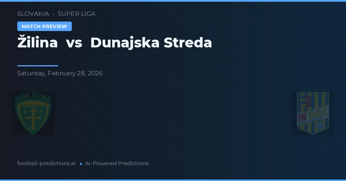 Žilina vs Dunajská Streda — typy i zapowiedź meczu