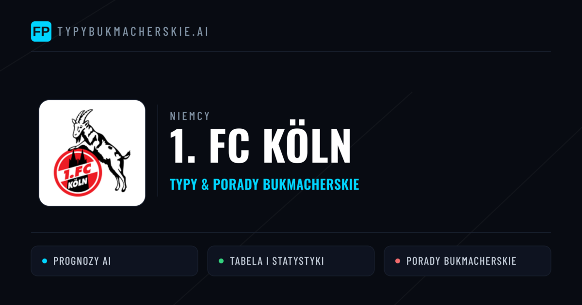 1. FC Köln Typy i statystyki