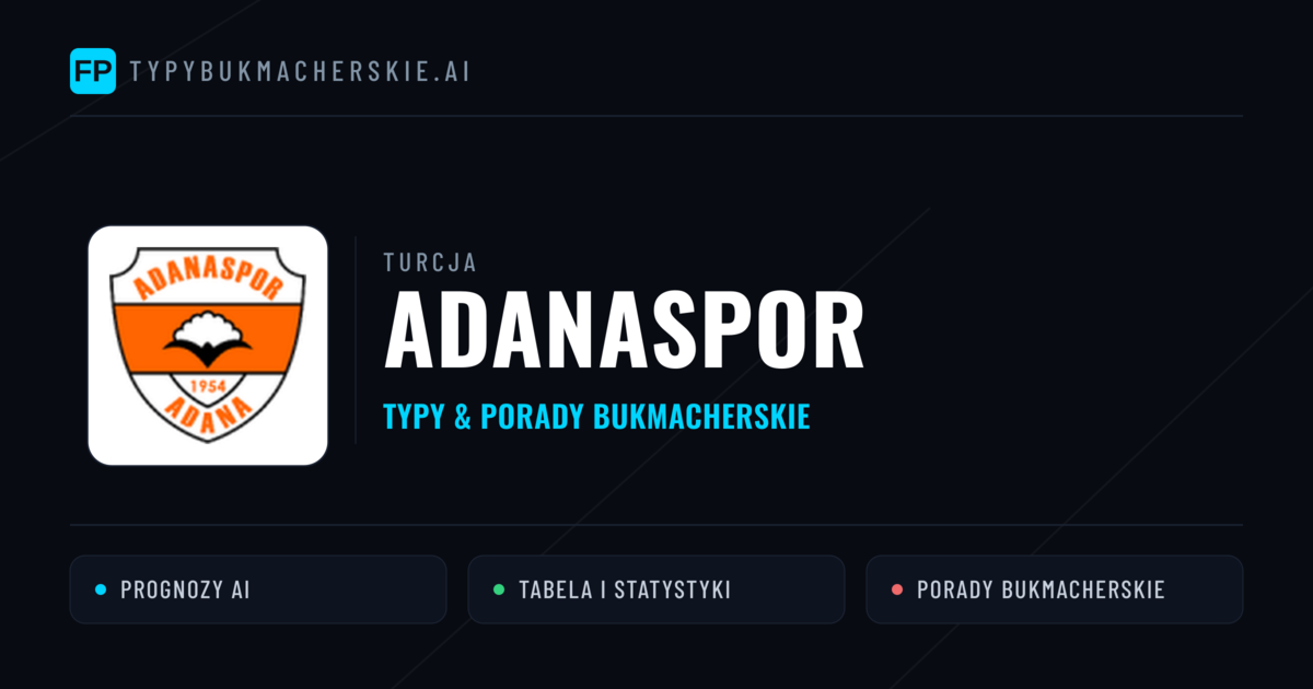 Adanaspor Typy i statystyki