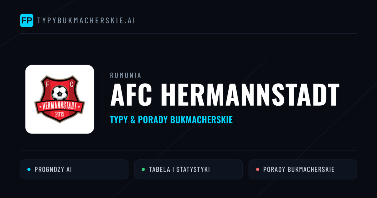 AFC Hermannstadt Typy i statystyki