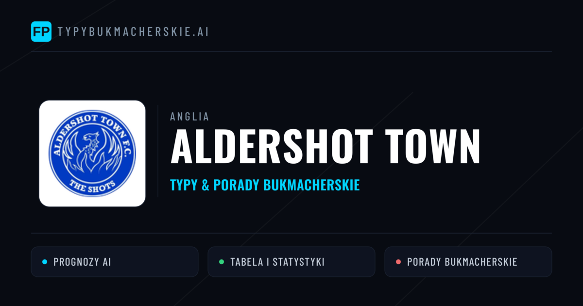 Aldershot Town Typy i statystyki