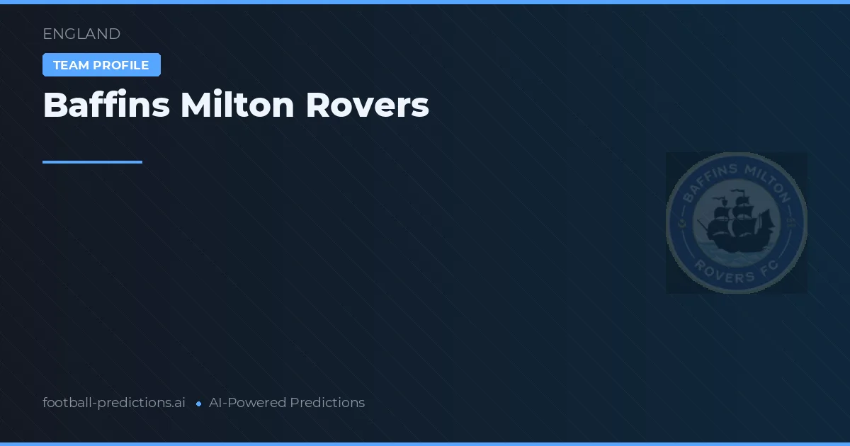 Baffins Milton Rovers Typy i statystyki