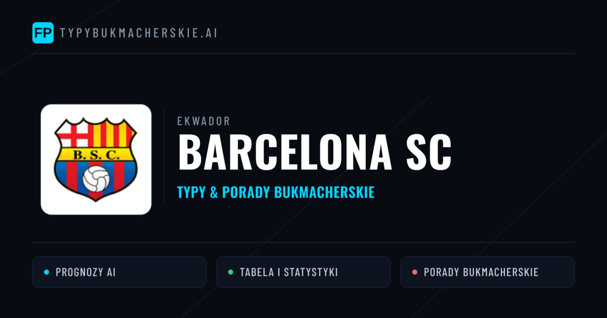 Barcelona SC Typy i statystyki