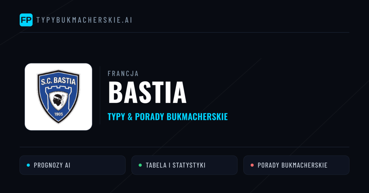 Bastia Typy i statystyki