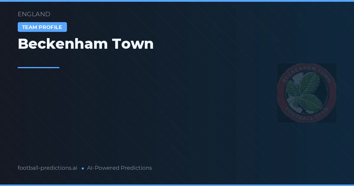 Beckenham Town Typy i statystyki