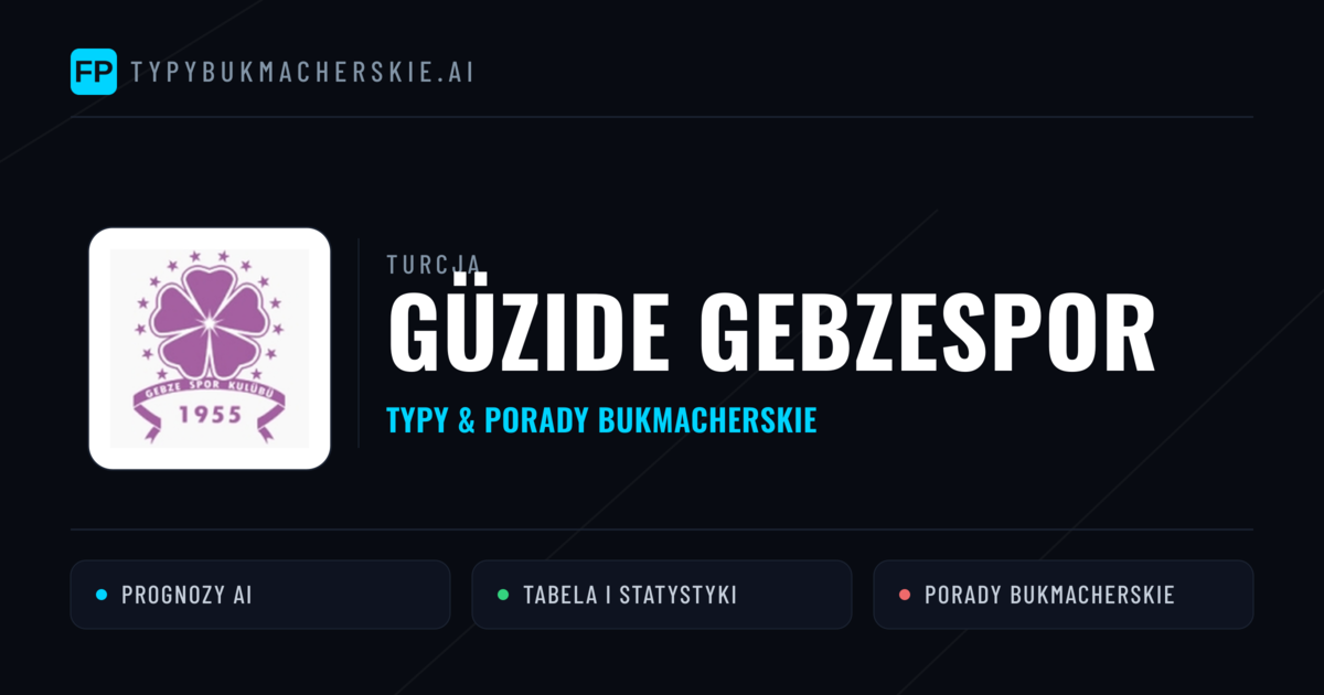 Güzide Gebzespor Typy i statystyki