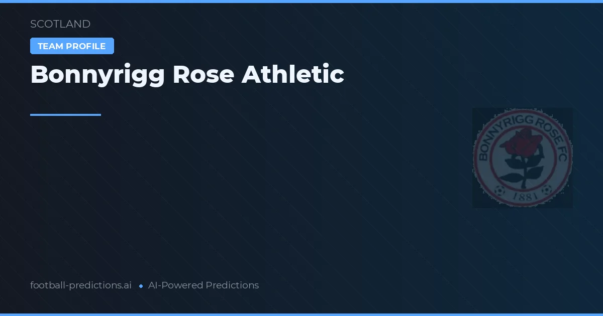 Bonnyrigg Rose Athletic Typy i statystyki