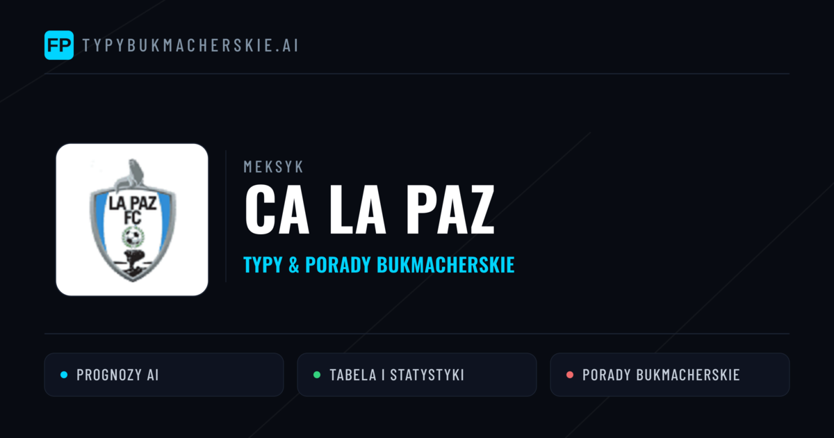 CA La Paz Typy i statystyki
