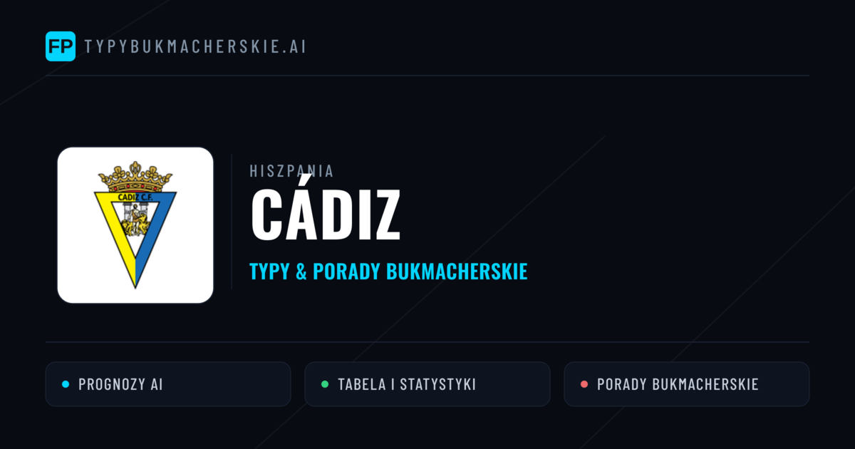 Cádiz Typy i statystyki