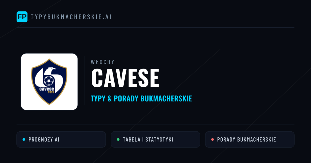 Cavese Typy i statystyki
