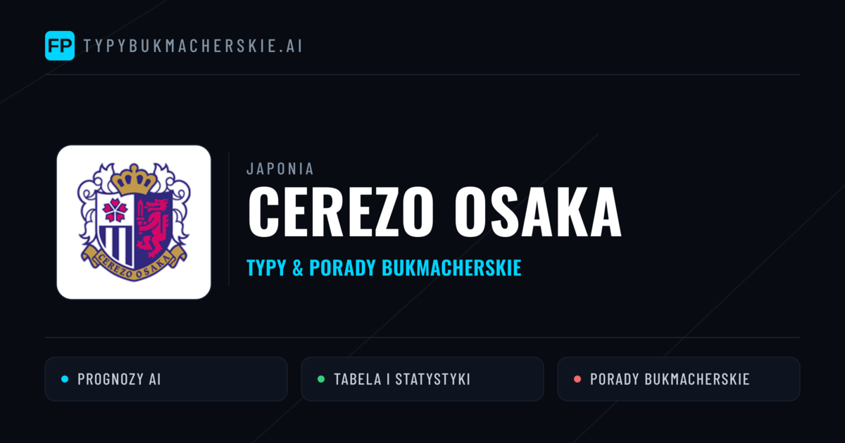 Cerezo Osaka Typy i statystyki