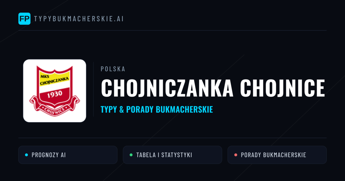 Chojniczanka Chojnice Typy i statystyki