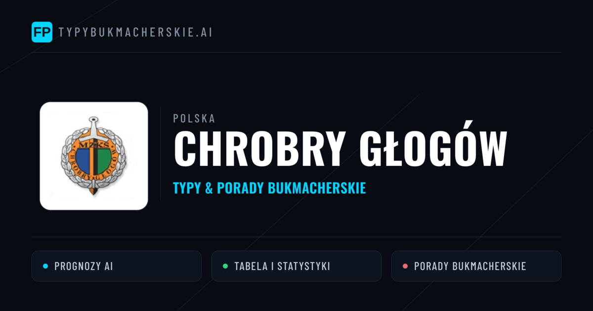 Chrobry Głogów Typy i statystyki