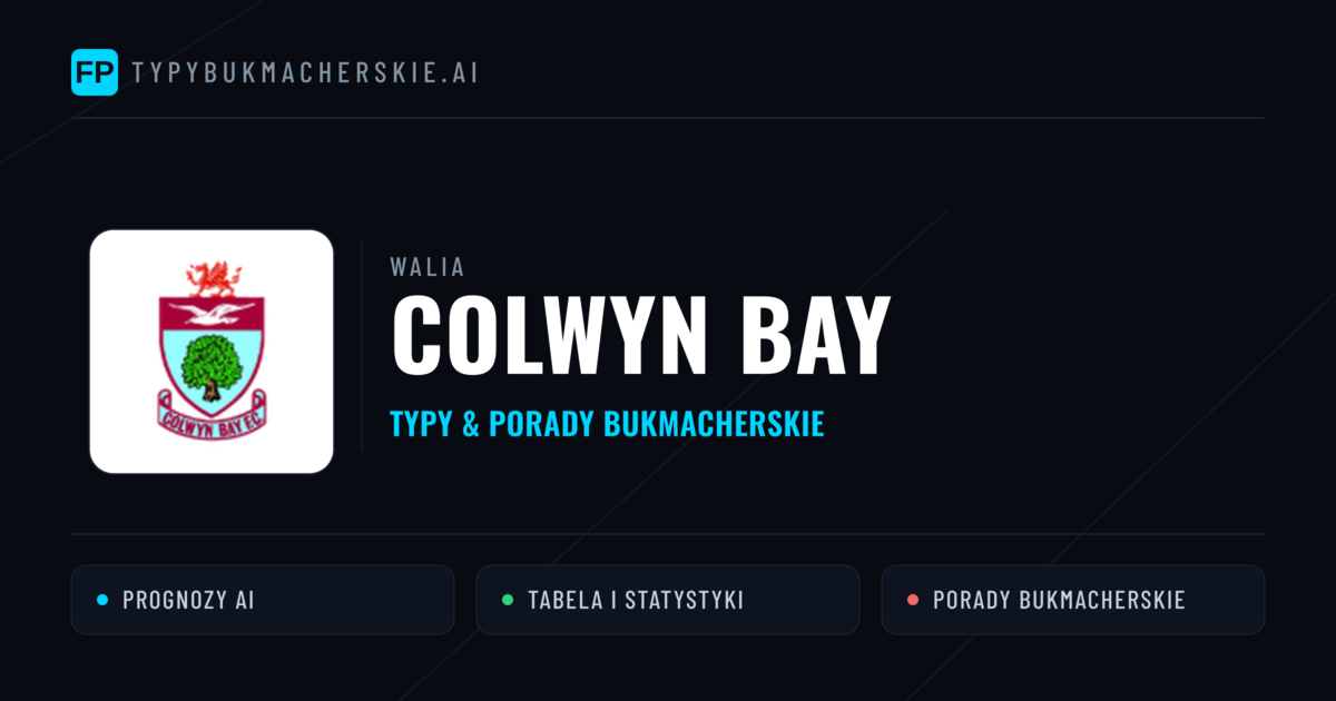 Colwyn Bay Typy i statystyki