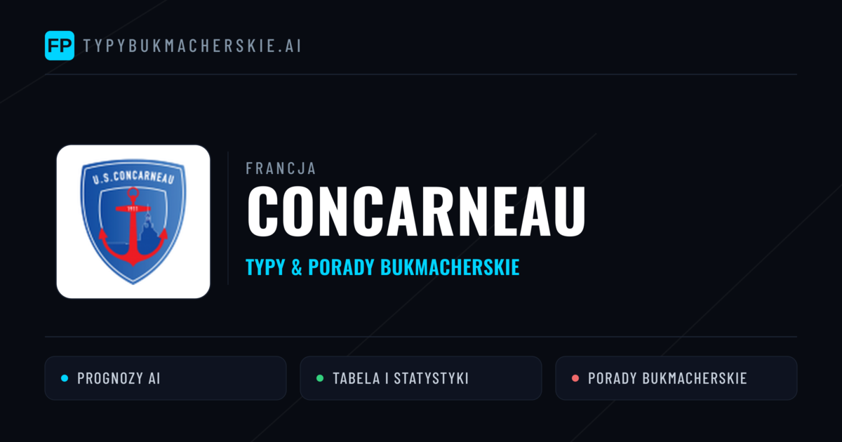 Concarneau Typy i statystyki