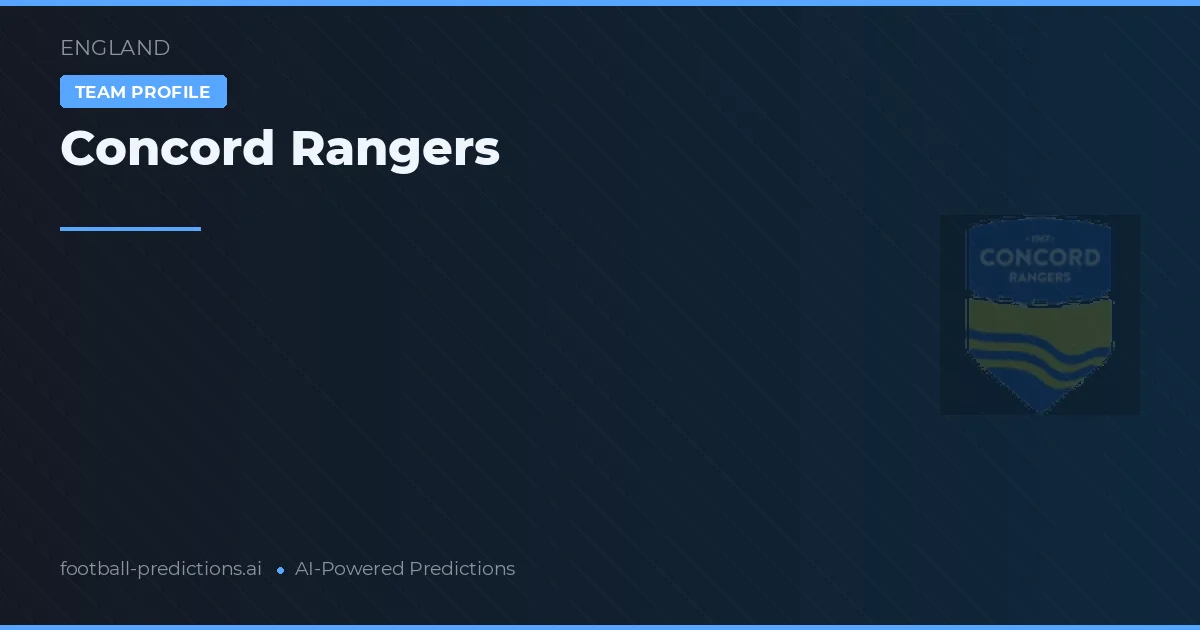 Concord Rangers Typy i statystyki