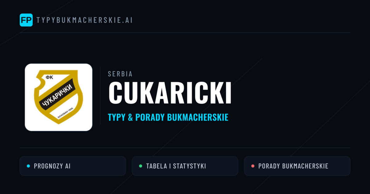Cukaricki Typy i statystyki