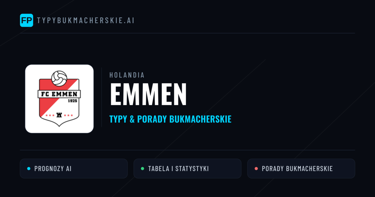 Emmen Typy i statystyki