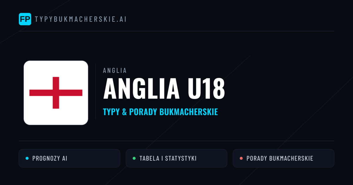 Anglia U18 Typy i statystyki