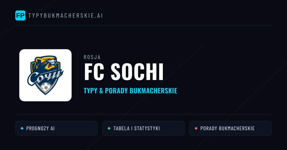 FC Sochi Typy i statystyki