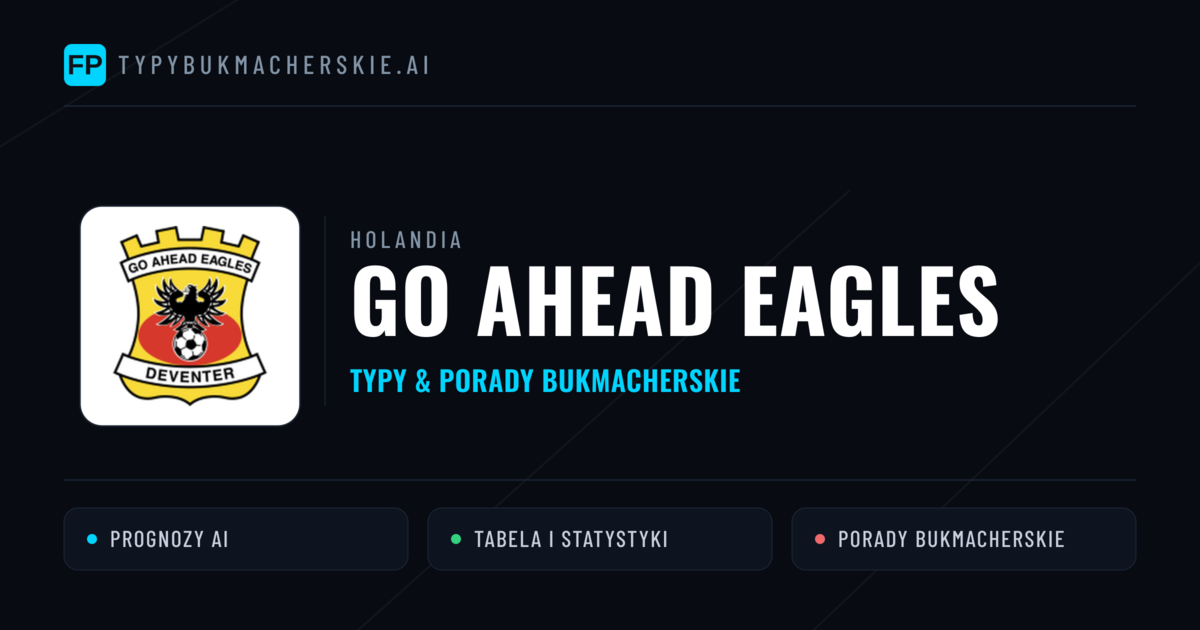 GO Ahead Eagles Typy i statystyki