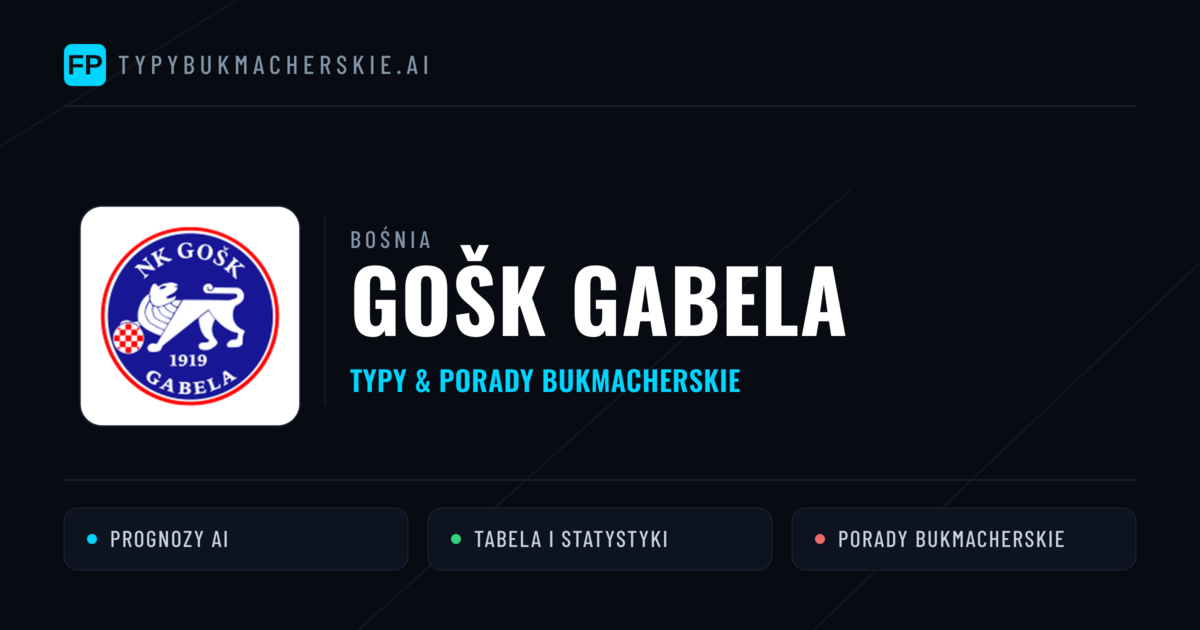 GOŠK Gabela Typy i statystyki