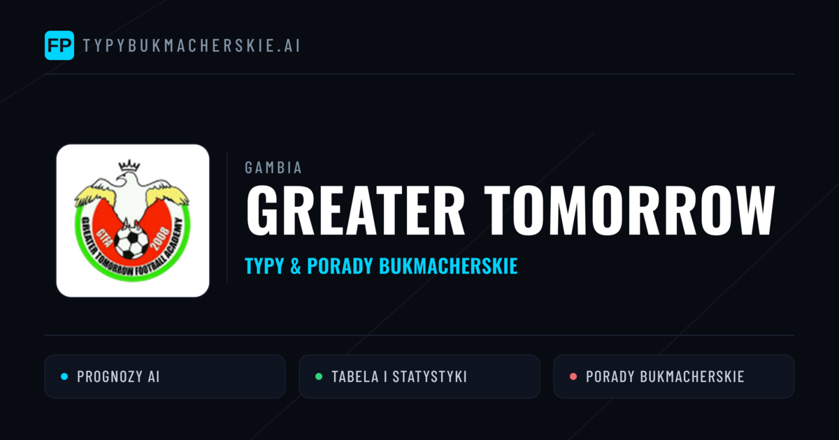 Greater Tomorrow Typy i statystyki