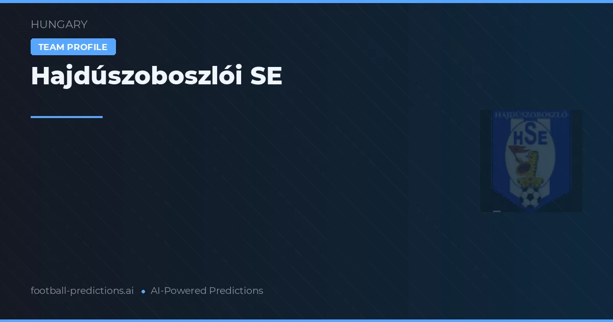 Hajdúszoboszlói SE Typy i statystyki