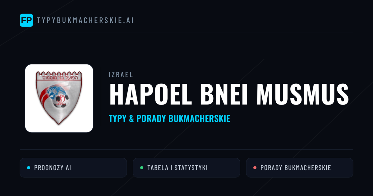 Hapoel Bnei Musmus Typy i statystyki