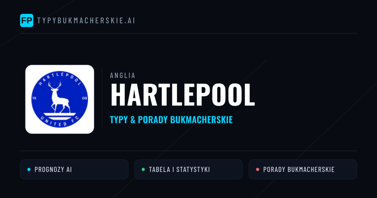 Hartlepool Typy i statystyki