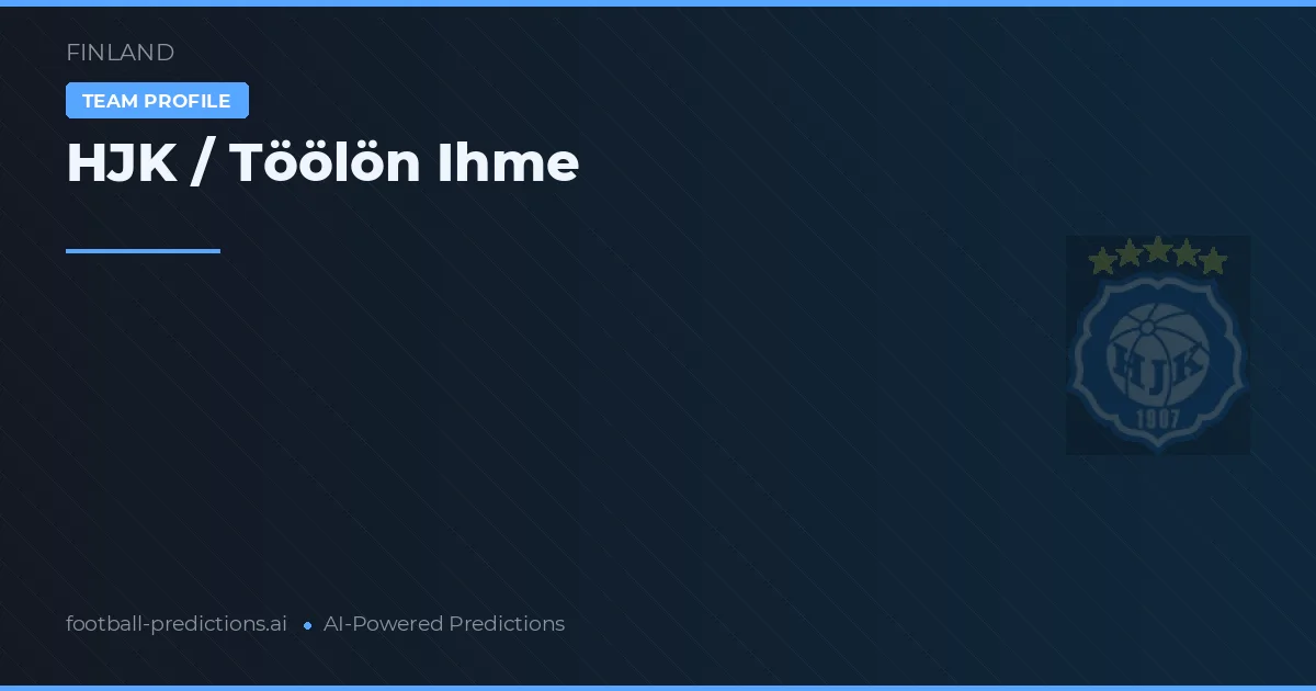 HJK / Töölön Ihme Typy i statystyki