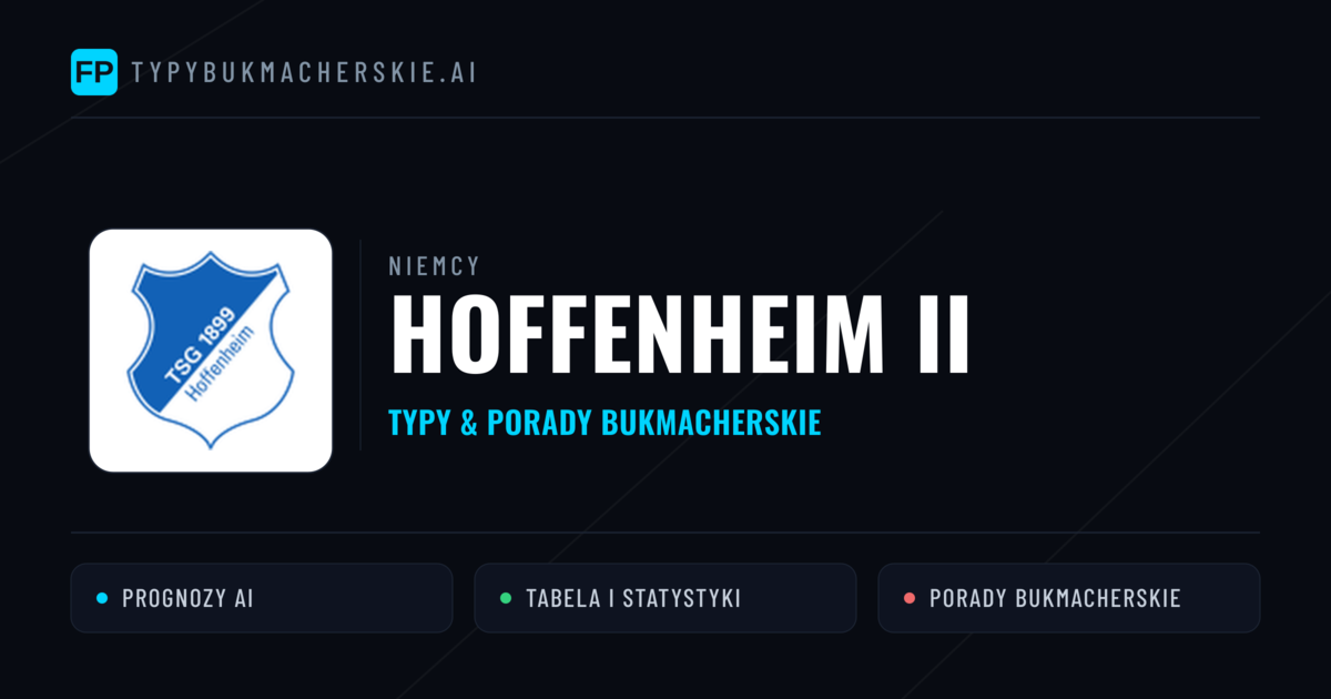 Hoffenheim II Typy i statystyki