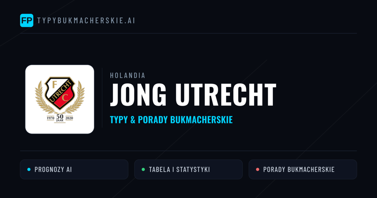 Jong Utrecht Typy i statystyki