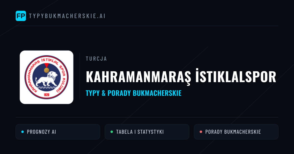 Kahramanmaraş İstiklalspor Typy i statystyki
