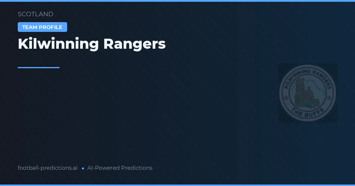 Kilwinning Rangers Typy i statystyki