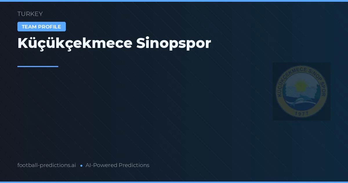 Küçükçekmece Sinopspor Typy i statystyki